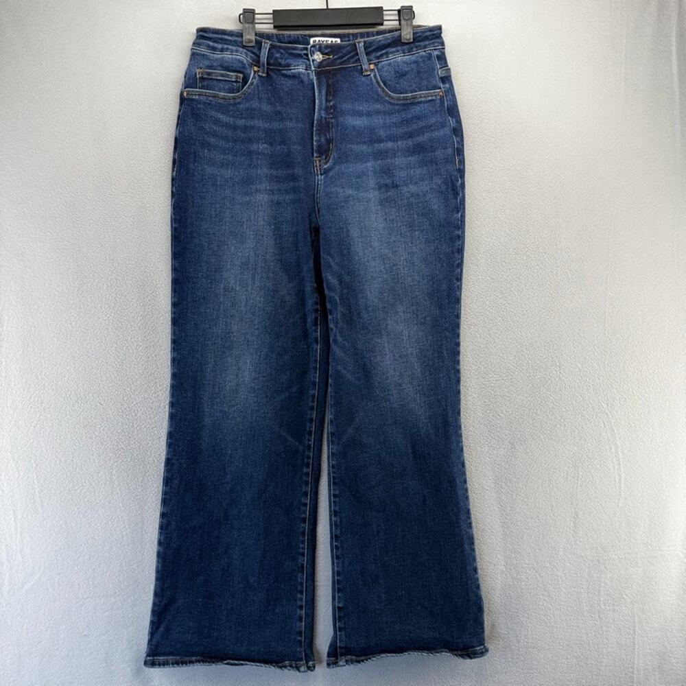 Bayeas Jeans Women's 16W Blue Linda High Rise Wide Leg Baggy Dark Wash 5 Pocket